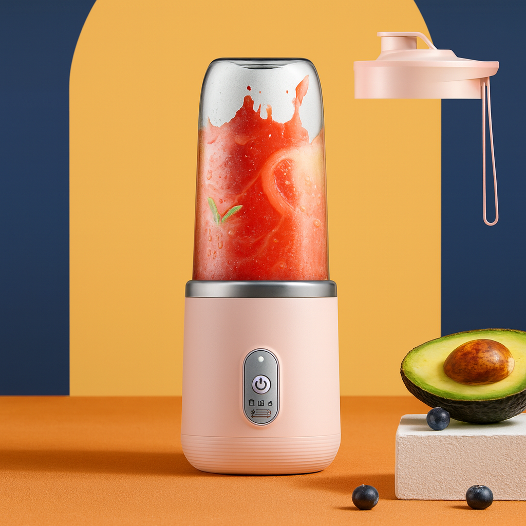 Mixeur portable USB à main – Mini presse-agrumes personnel avec une ou deux tasses, idéal pour les voyages et utilisable comme bouteille d’eau